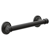 Moen Belfield 12-in Matte Black Wall Mount (ADA Compliant) Grab Bar