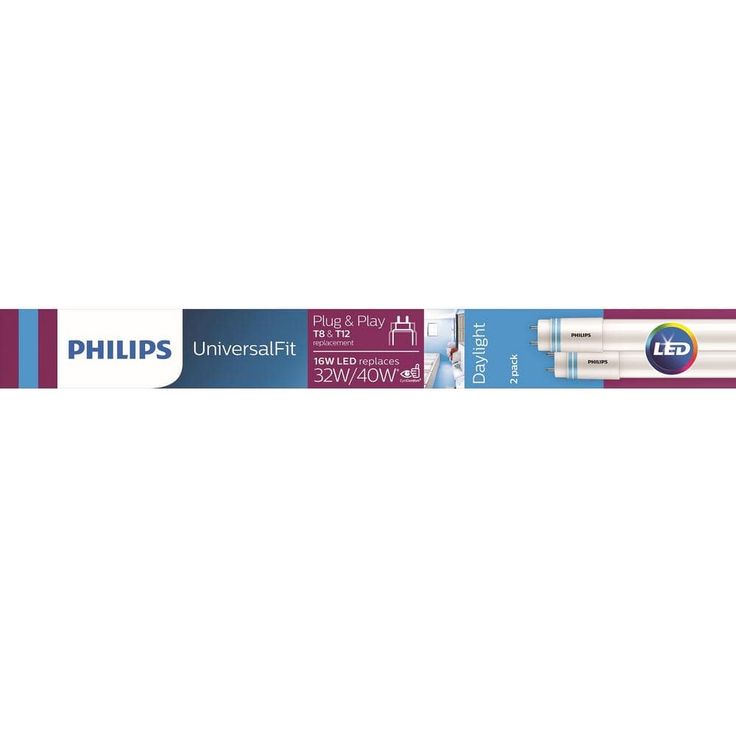 Philips 32-Watt 4 ft. T8 40-Watt Replacement Universal Fit Linear T12 LED Tube Light Bulb, Daylight (30-Pack)