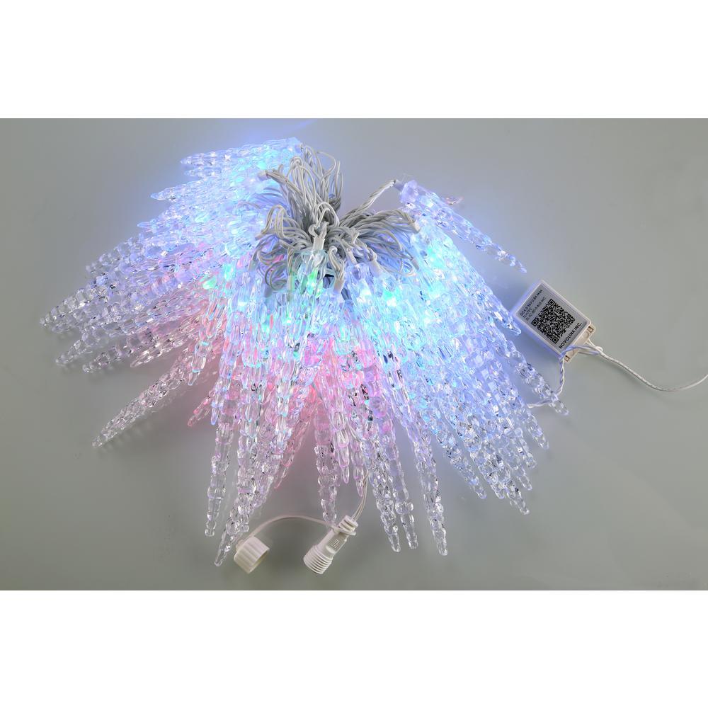 Bundle - 80 Light Multi- Color Icicle LED Light with Wireless Smart Control + 80 Light Add-on - Super Arbor
