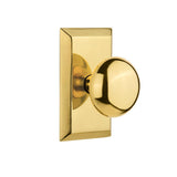 Studio Plate 2-3/8 in. Backset Oil-Rubbed Bronze Privacy Bed/Bath New York Door Knob - Super Arbor