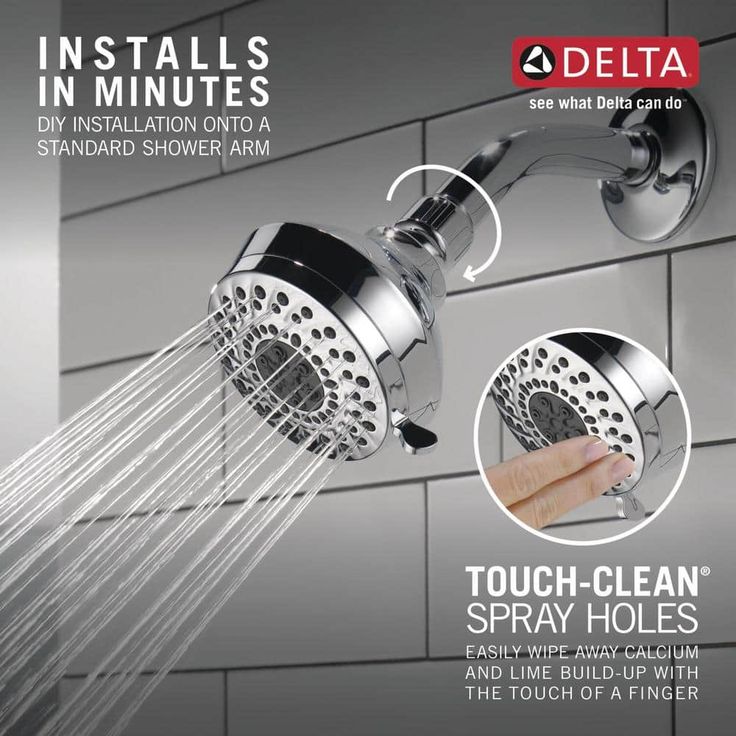 3-Spray 3-5/8 in. Single Fixed Shower Head Wall Mount in Chrome