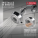 3-Spray 3-5/8 in. Single Fixed Shower Head Wall Mount in Chrome