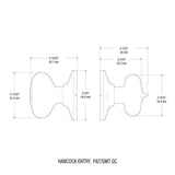 Hancock Satin Nickel Entry Door Knob Featuring SmartKey Security - Super Arbor