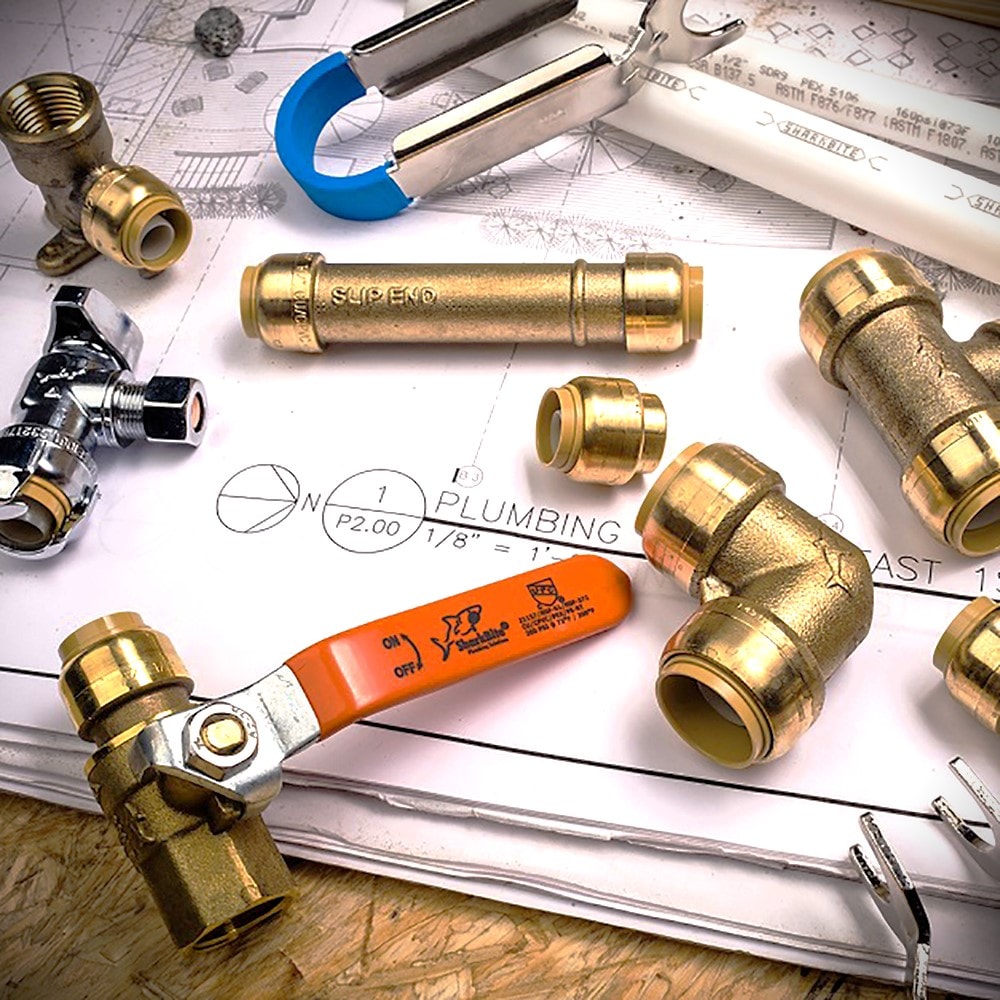 SharkBite 1/2-in Push-to-Connect x 3/4-in MNPT Male Adapter Push Fitting, Brass
