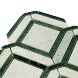 Giorbello (Sample) Ming Green 3-in x 3-in Polished Marble Mixed Pattern Marble Look Floor and Wall Tile