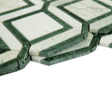 Giorbello (Sample) Ming Green 3-in x 3-in Polished Marble Mixed Pattern Marble Look Floor and Wall Tile