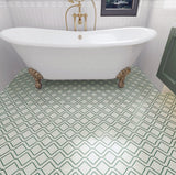 Giorbello (Sample) Ming Green 3-in x 3-in Polished Marble Mixed Pattern Marble Look Floor and Wall Tile