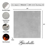 Giorbello Melange Gray 24-in x 24-in Matte Porcelain Stone Look Floor and Wall Tile (16-sq. ft/ Carton)