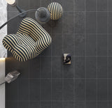 Giorbello Melange Black 24-in x 24-in Matte Porcelain Stone Look Floor and Wall Tile (16-sq. ft/ Carton)