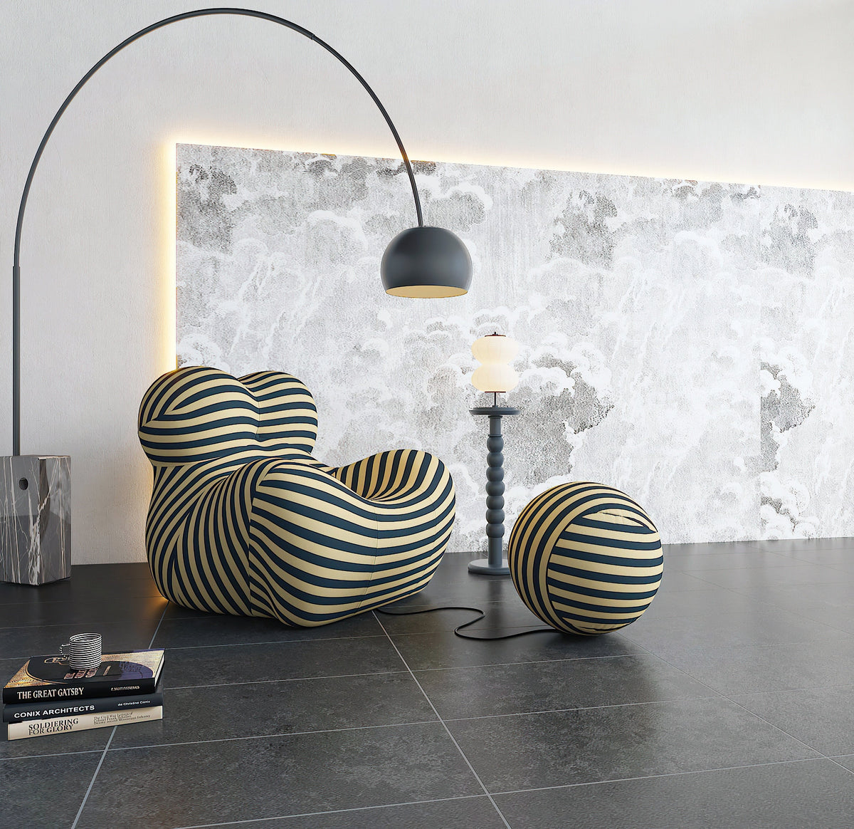 Giorbello Melange Black 12-in x 24-in Matte Porcelain Stone Look Floor and Wall Tile (16-sq. ft/ Carton)