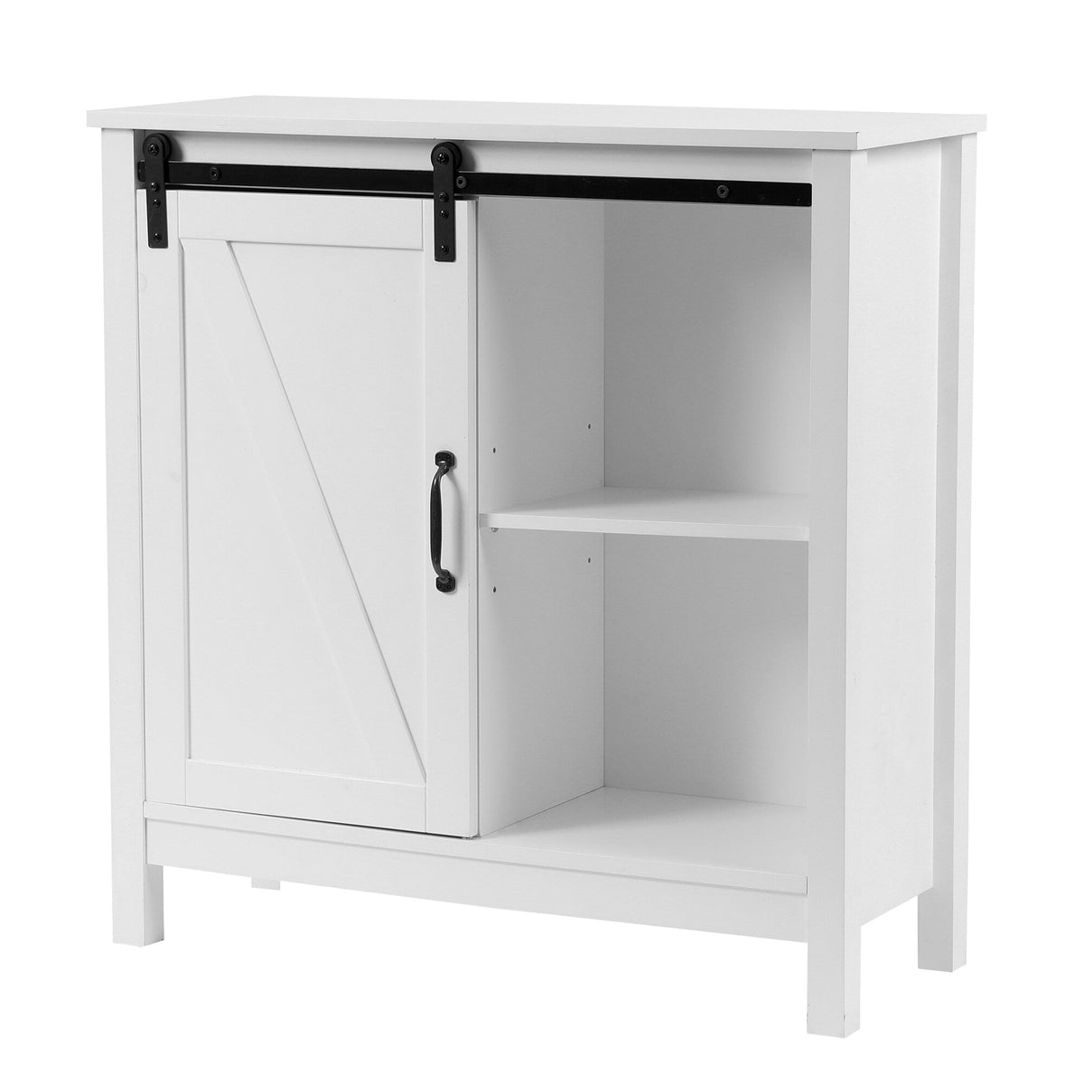 LuxenHome 30.43-in x 31.1-in x 11.8-in White Freestanding Linen Cabinet