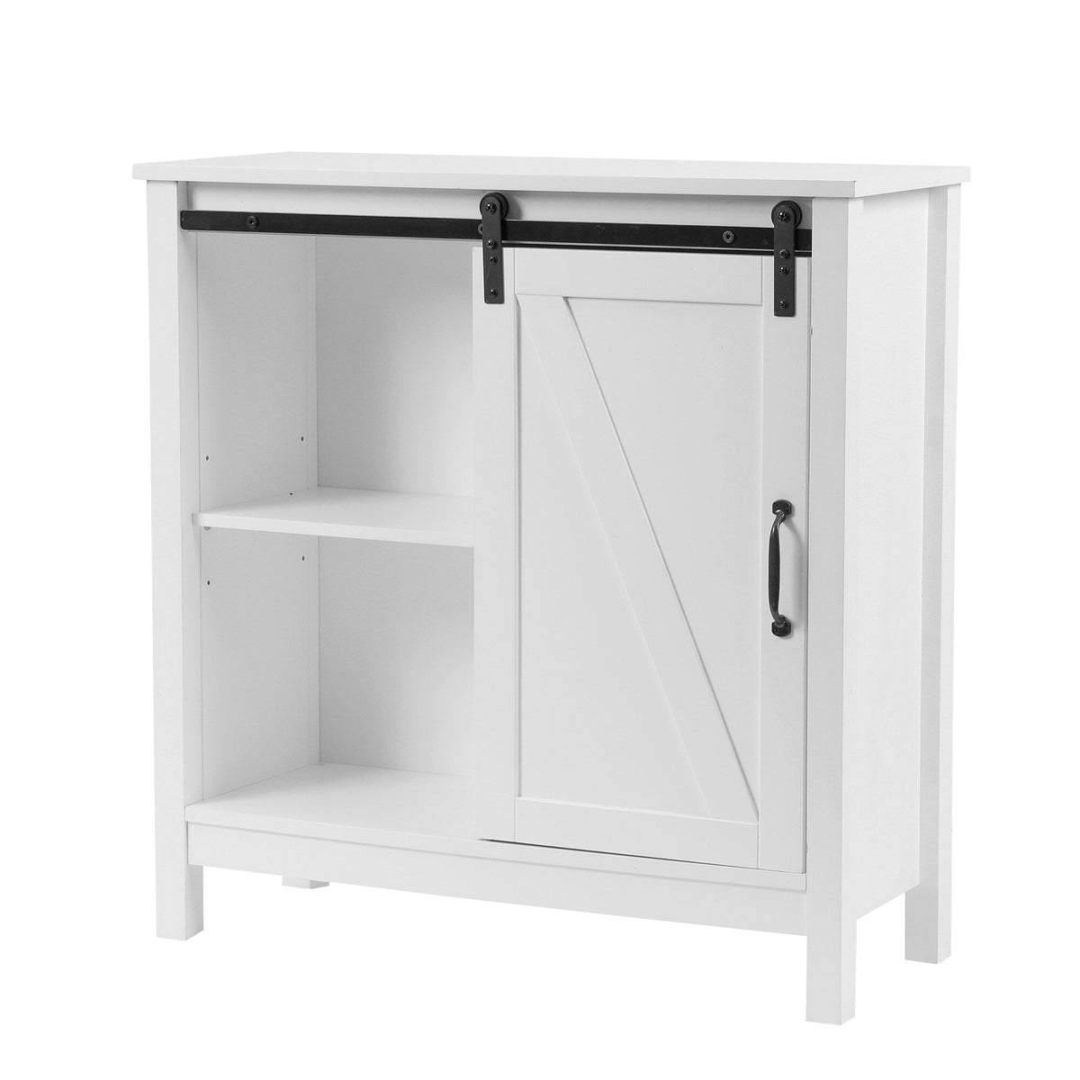 LuxenHome 30.43-in x 31.1-in x 11.8-in White Freestanding Linen Cabinet