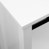 LuxenHome 30.43-in x 31.1-in x 11.8-in White Freestanding Linen Cabinet