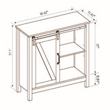 LuxenHome 30.43-in x 31.1-in x 11.8-in White Freestanding Linen Cabinet