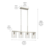 Kichler Birk 4-Light Brushed Nickel Farmhouse Chandelier