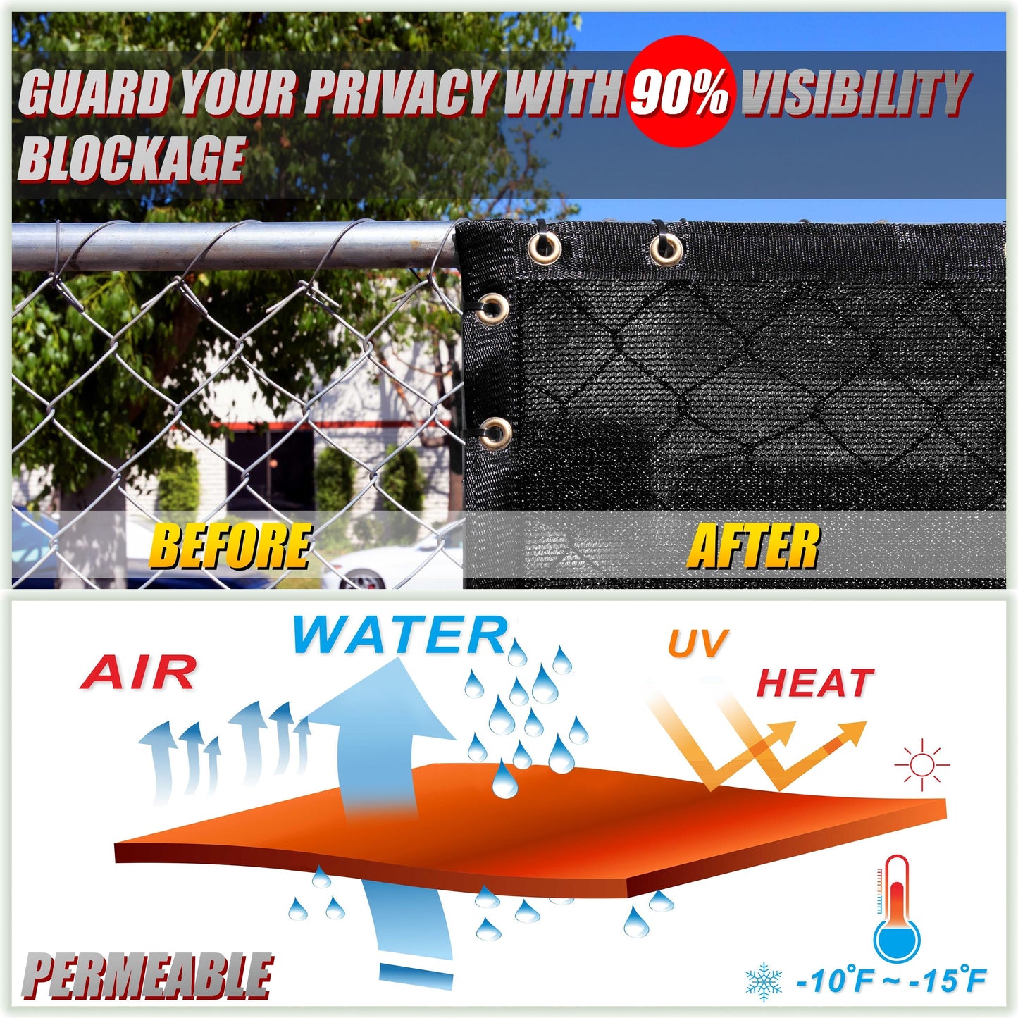ColourTree 6-ft H Hdpe Chain Link Fence Screen