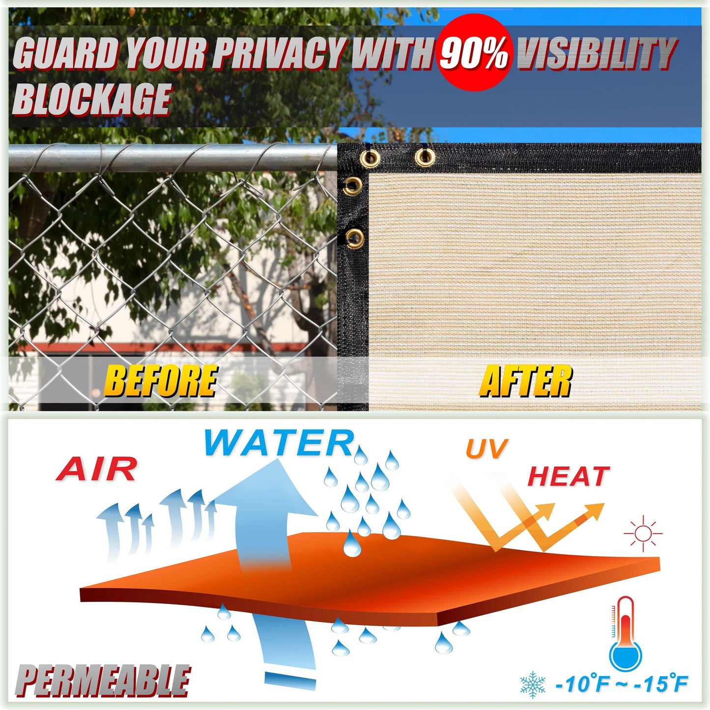 ColourTree 5-ft H Hdpe Chain Link Fence Screen