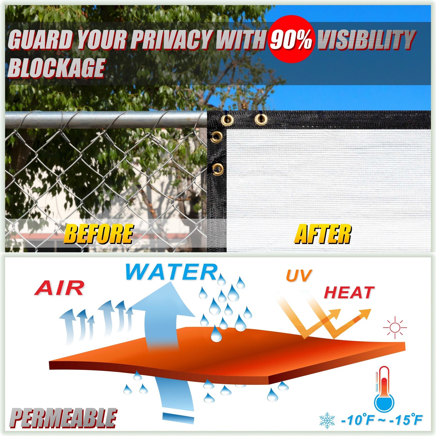 ColourTree 4-ft H Hdpe Chain Link Fence Screen