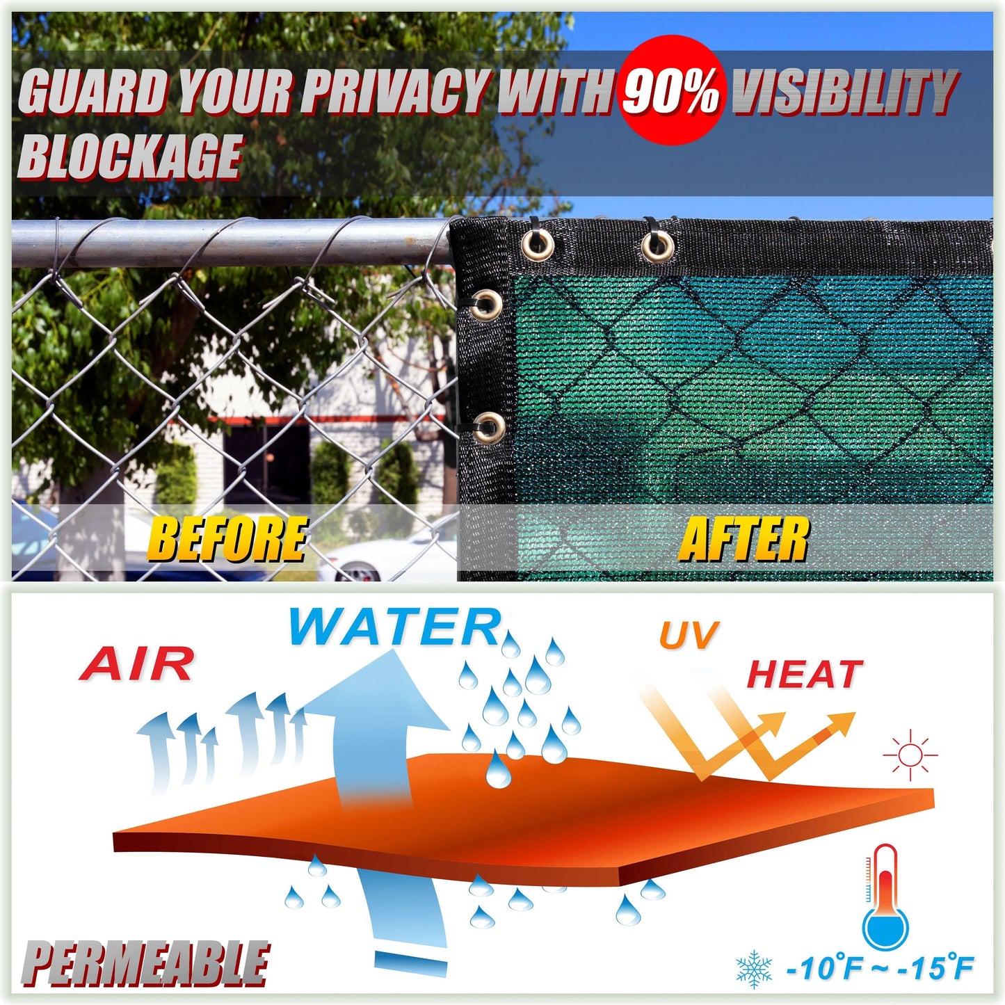 ColourTree 6-ft H Hdpe Chain Link Fence Screen