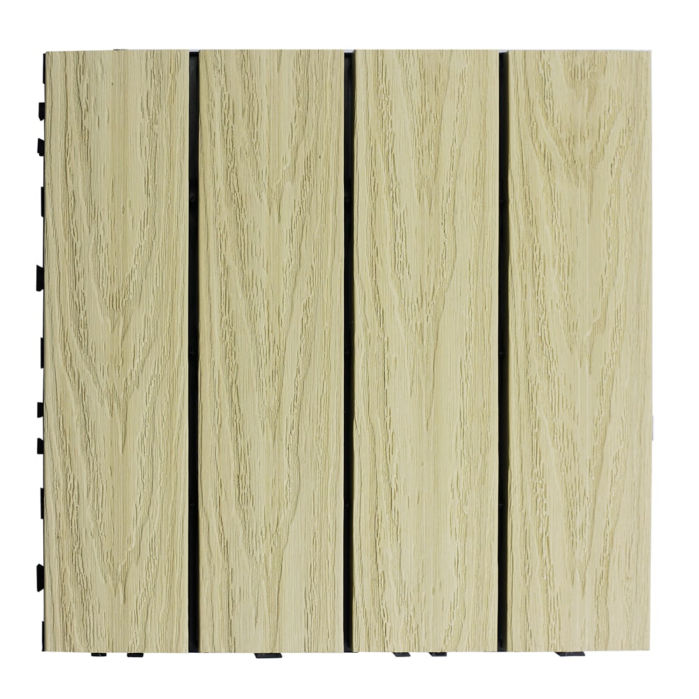 NewTechWood 24-in x 12-in 10-Pack Roman Antique Prefinished Composite Deck Tile (20-sq ft)