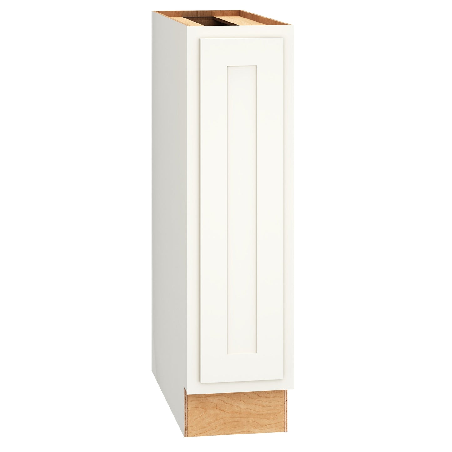 Diamond Express Jamestown 9-in W x 34.5-in H x 24-in D White Partial Overlay Base Fully Assembled Plywood Cabinet (Recessed Panel Shaker Door Style)