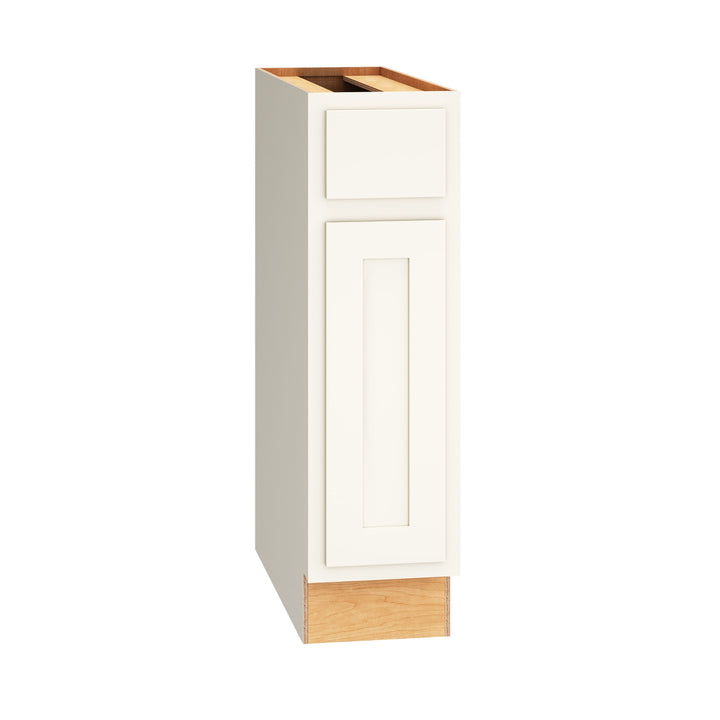 Diamond Express Jamestown 9-in W x 34.5-in H x 24-in D White Partial Overlay 1-Drawer Base Fully Assembled Plywood Cabinet (Recessed Panel Shaker Style)