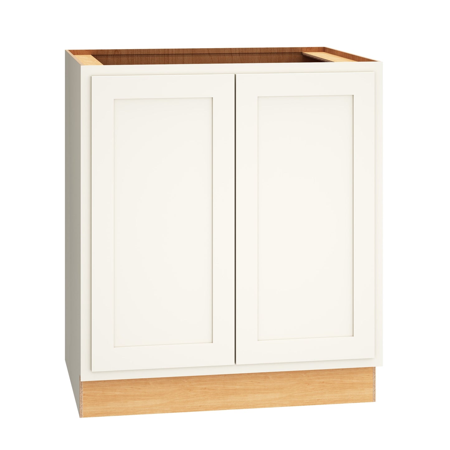 Diamond Express Jamestown 30-in W x 34.5-in H x 24-in D White Partial Overlay Base Fully Assembled Plywood Cabinet (Recessed Panel Shaker Door Style)