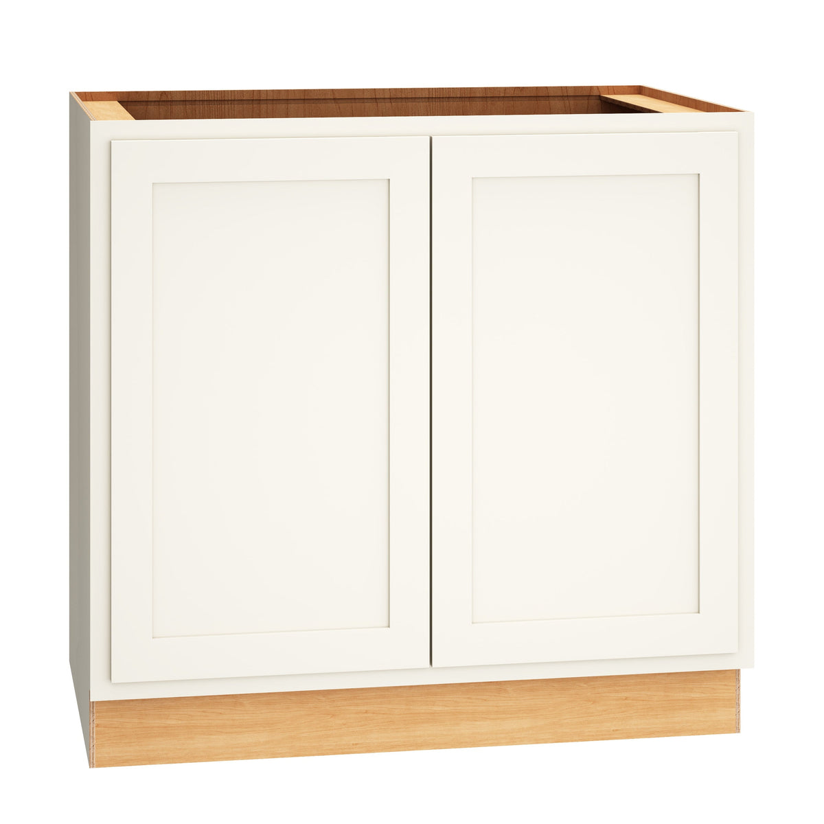 Diamond Express Jamestown 36-in W x 34.5-in H x 24-in D White Partial Overlay Base Fully Assembled Plywood Cabinet (Recessed Panel Shaker Door Style)