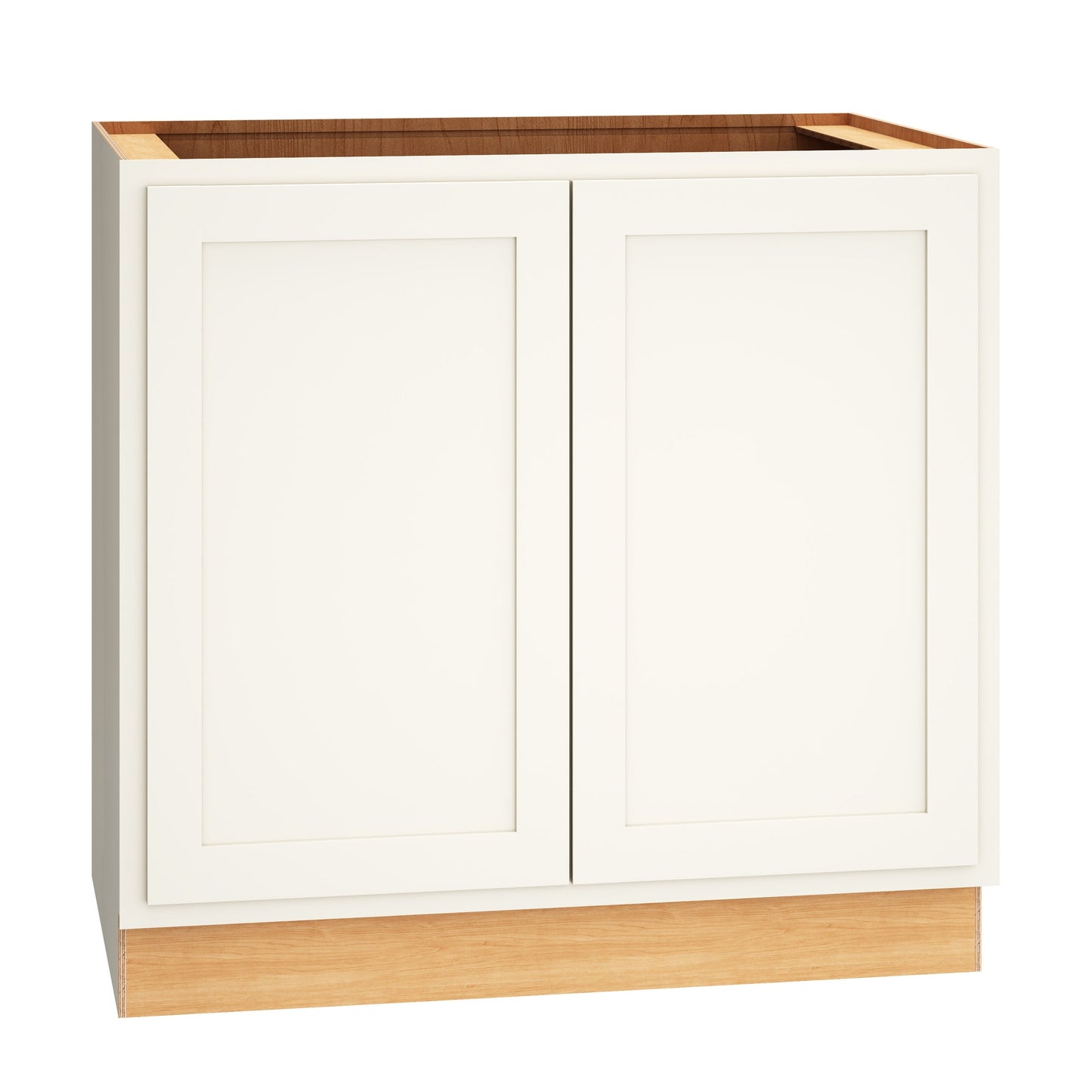 Diamond Express Jamestown 36-in W x 34.5-in H x 24-in D White Partial Overlay Base Fully Assembled Plywood Cabinet (Recessed Panel Shaker Door Style)