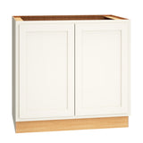 Diamond Express Jamestown 36-in W x 34.5-in H x 24-in D White Partial Overlay Base Fully Assembled Plywood Cabinet (Recessed Panel Shaker Door Style)