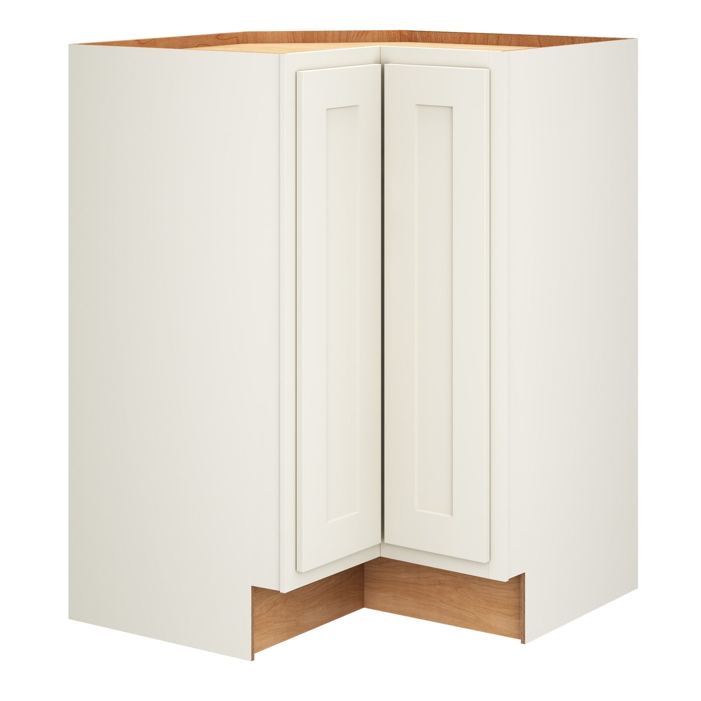 Diamond Express Jamestown 33-in W x 34.5-in H x 24-in D White Partial Overlay L-shaped Corner Base Fully Assembled Plywood Cabinet (Recessed Panel Shaker Style)