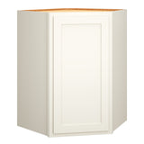 Diamond Express Jamestown 36-in W x 36-in H x 24-in D White Partial Overlay Diagonal Corner Wall Fully Assembled Plywood Cabinet (Recessed Panel Shaker Style)