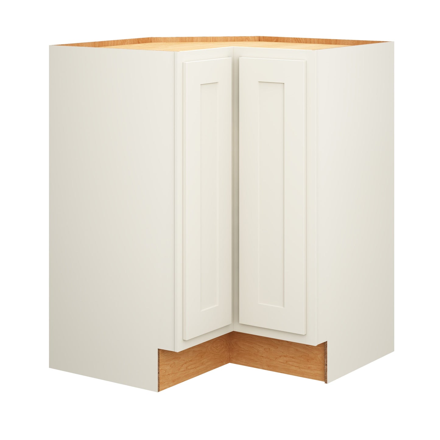Diamond Express Jamestown 36-in W x 34.5-in H x 24-in D White Partial Overlay Lazy Susan Corner Base Fully Assembled Plywood Cabinet (Recessed Panel Shaker Style)