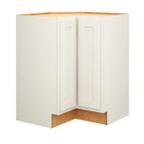 Diamond Express Jamestown 36-in W x 34.5-in H x 24-in D White Partial Overlay Lazy Susan Corner Base Fully Assembled Plywood Cabinet (Recessed Panel Shaker Style)