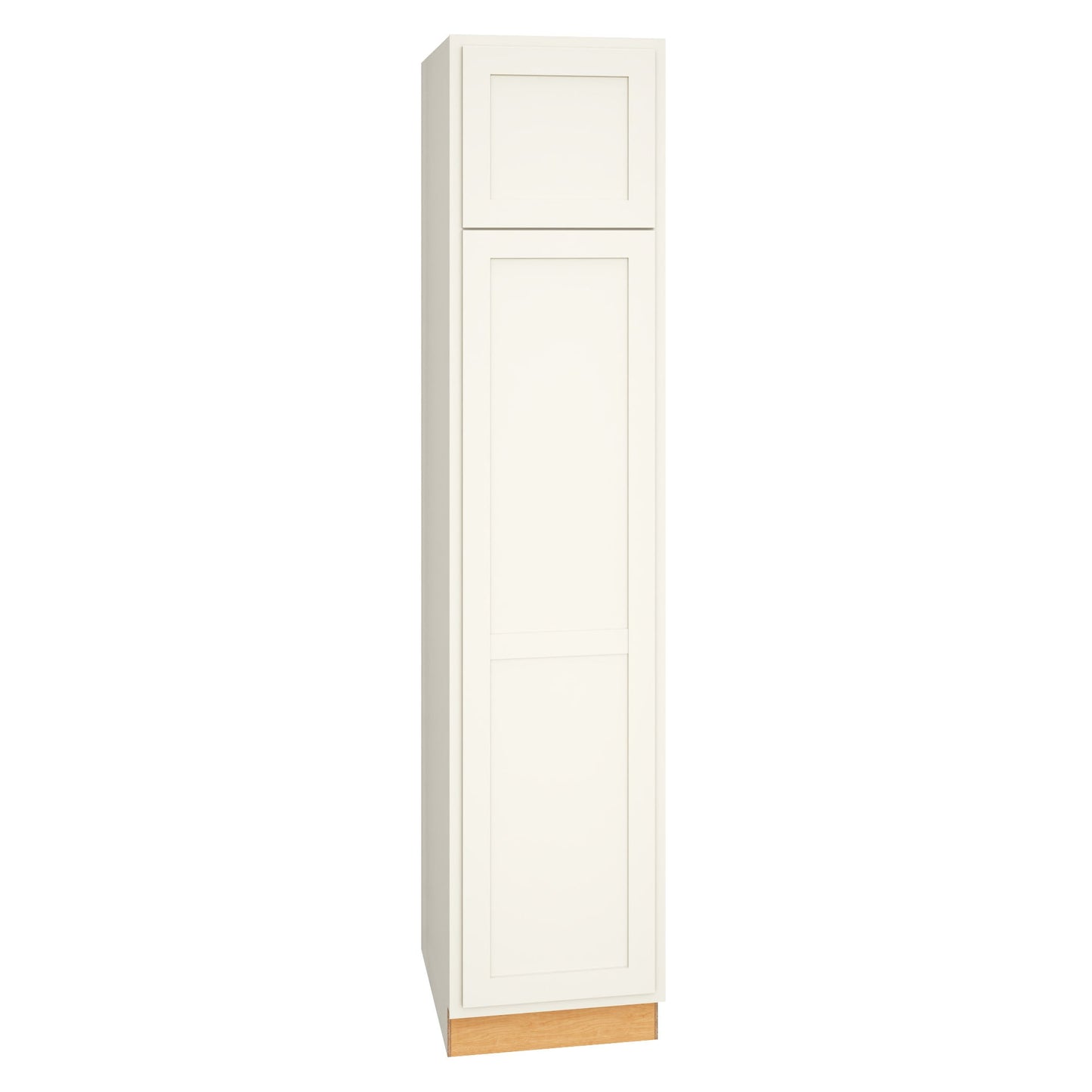 Diamond Express Jamestown 18-in W x 84-in H x 24-in D White Partial Overlay Pantry Fully Assembled Plywood Cabinet (Recessed Panel Shaker Door Style)