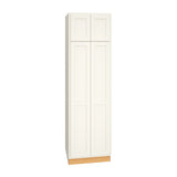 Diamond Express Jamestown 24-in W x 84-in H x 24-in D White Partial Overlay Pantry Fully Assembled Plywood Cabinet (Recessed Panel Shaker Door Style)