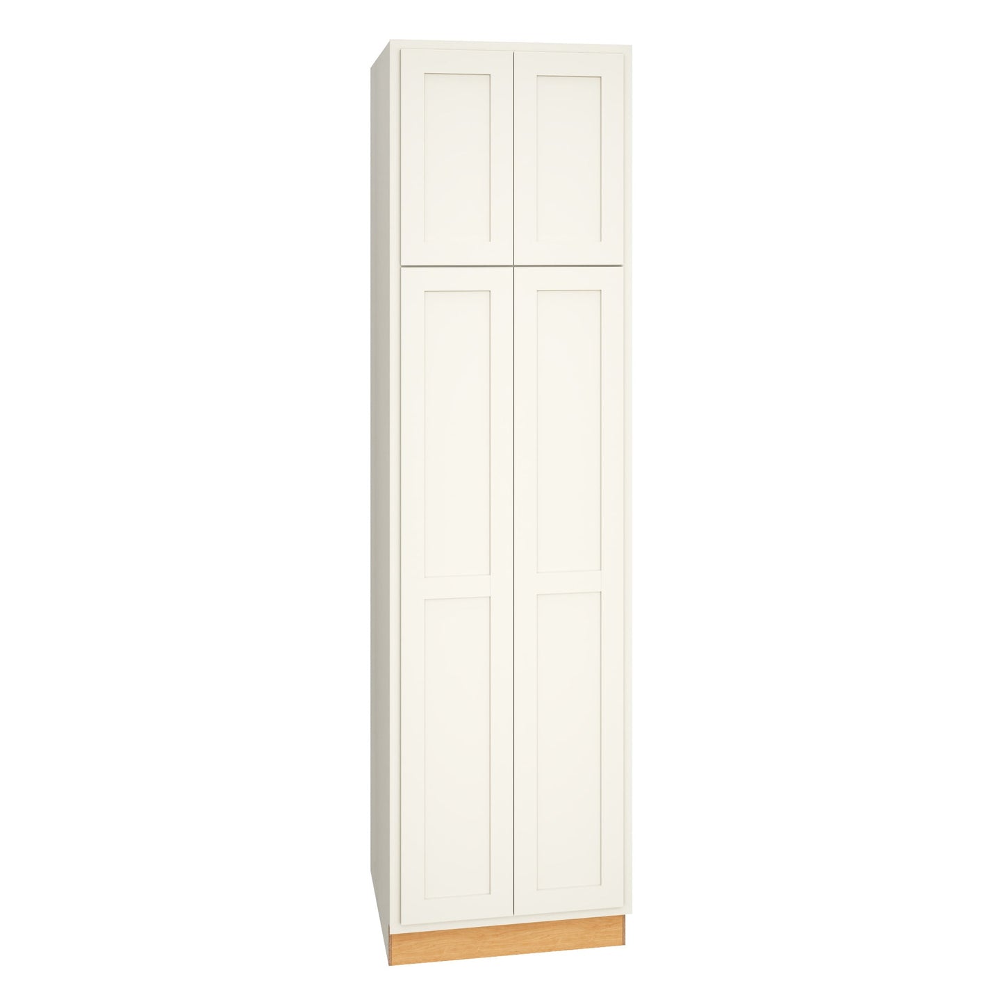 Diamond Express Jamestown 24-in W x 90-in H x 24-in D White Partial Overlay Pantry Fully Assembled Plywood Cabinet (Recessed Panel Shaker Door Style)