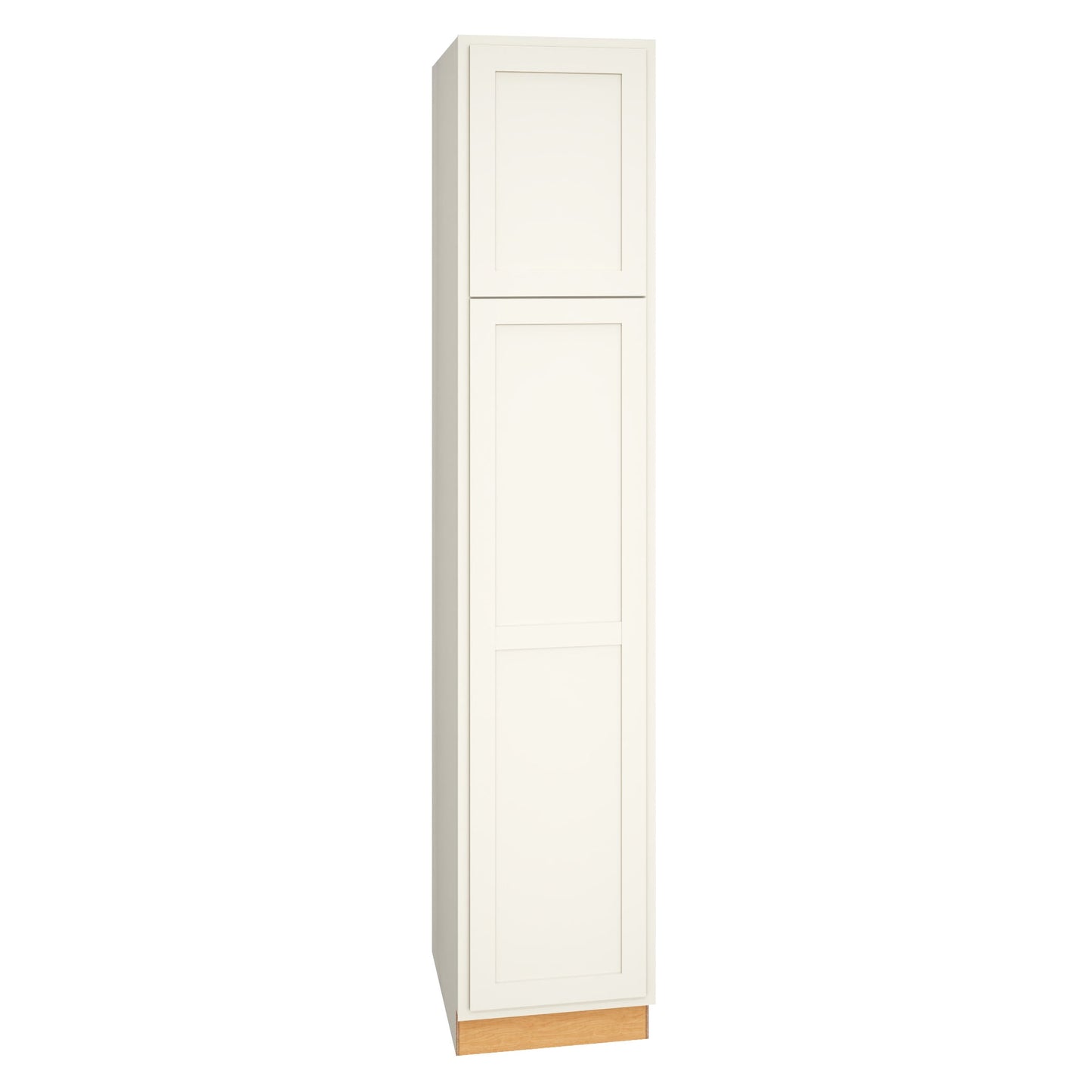 Diamond Express Jamestown 18-in W x 96-in H x 24-in D White Partial Overlay Pantry Fully Assembled Plywood Cabinet (Recessed Panel Shaker Door Style)