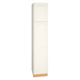 Diamond Express Jamestown 18-in W x 96-in H x 24-in D White Partial Overlay Pantry Fully Assembled Plywood Cabinet (Recessed Panel Shaker Door Style)