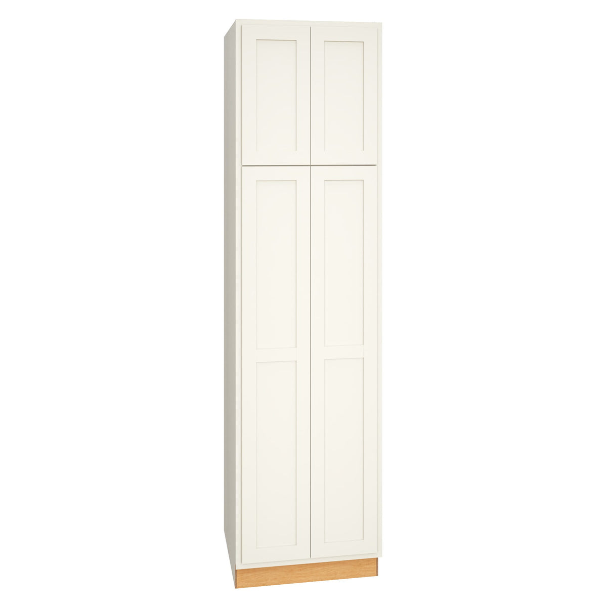 Diamond Express Jamestown 24-in W x 96-in H x 24-in D White Partial Overlay Pantry Fully Assembled Plywood Cabinet (Recessed Panel Shaker Door Style)