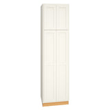 Diamond Express Jamestown 24-in W x 96-in H x 24-in D White Partial Overlay Pantry Fully Assembled Plywood Cabinet (Recessed Panel Shaker Door Style)