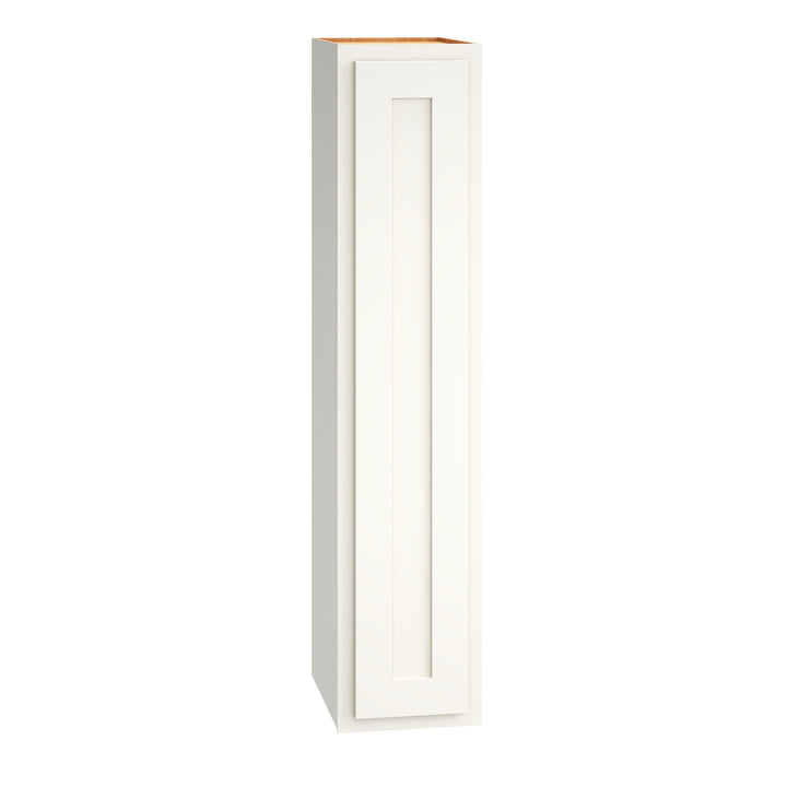 Diamond Express Jamestown 9-in W x 42-in H x 12-in D White Partial Overlay Wall Fully Assembled Plywood Cabinet (Recessed Panel Shaker Door Style)