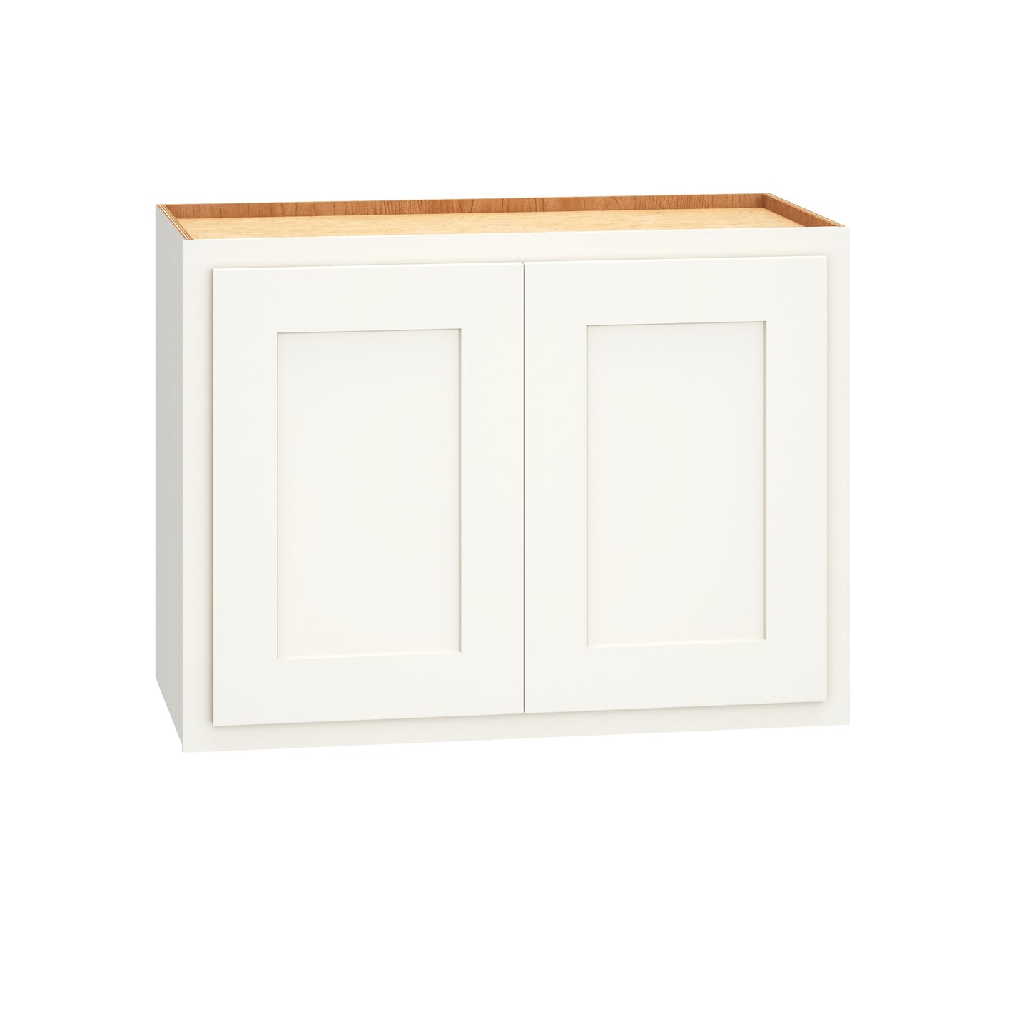 Diamond Express Jamestown 24-in W x 18-in H x 12-in D White Partial Overlay Wall Fully Assembled Plywood Cabinet (Recessed Panel Shaker Door Style)