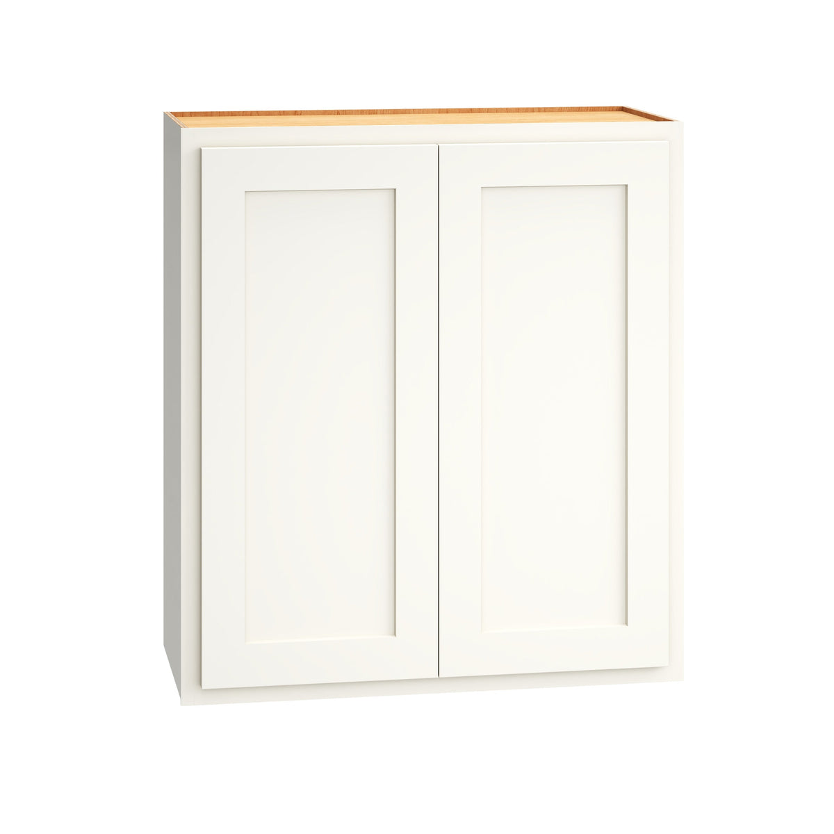 Diamond Express Jamestown 27-in W x 30-in H x 12-in D White Partial Overlay Wall Fully Assembled Plywood Cabinet (Recessed Panel Shaker Door Style)