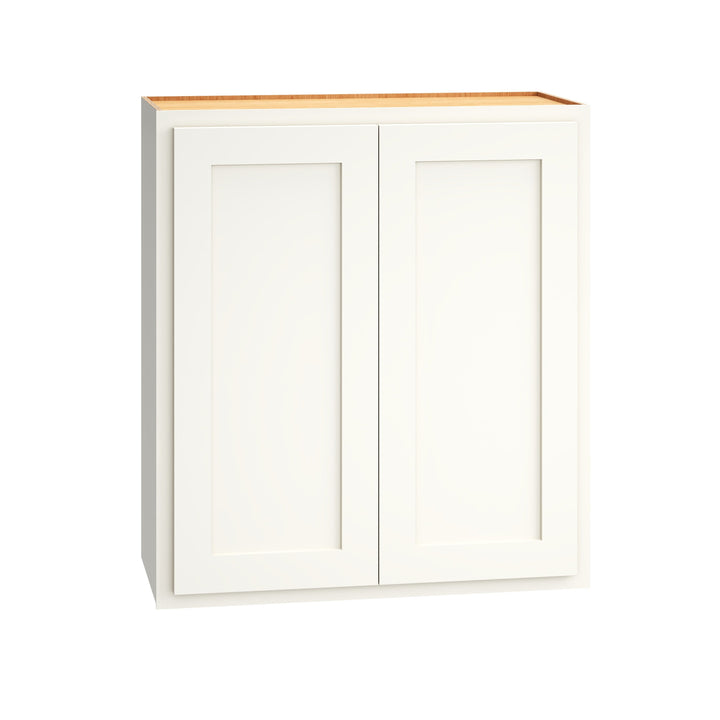 Diamond Express Jamestown 27-in W x 30-in H x 12-in D White Partial Overlay Wall Fully Assembled Plywood Cabinet (Recessed Panel Shaker Door Style)