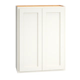 Diamond Express Jamestown 27-in W x 36-in H x 12-in D White Partial Overlay Wall Fully Assembled Plywood Cabinet (Recessed Panel Shaker Door Style)