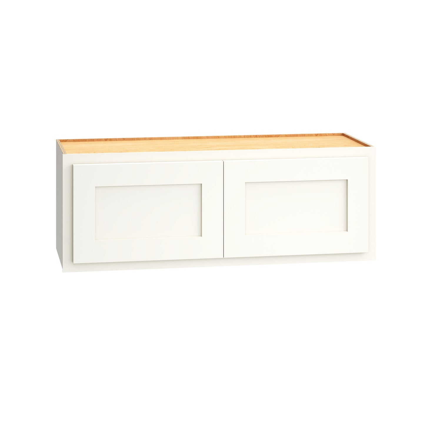 Diamond Express Jamestown 33-in W x 12-in H x 12-in D White Partial Overlay Wall Fully Assembled Plywood Cabinet (Recessed Panel Shaker Door Style)