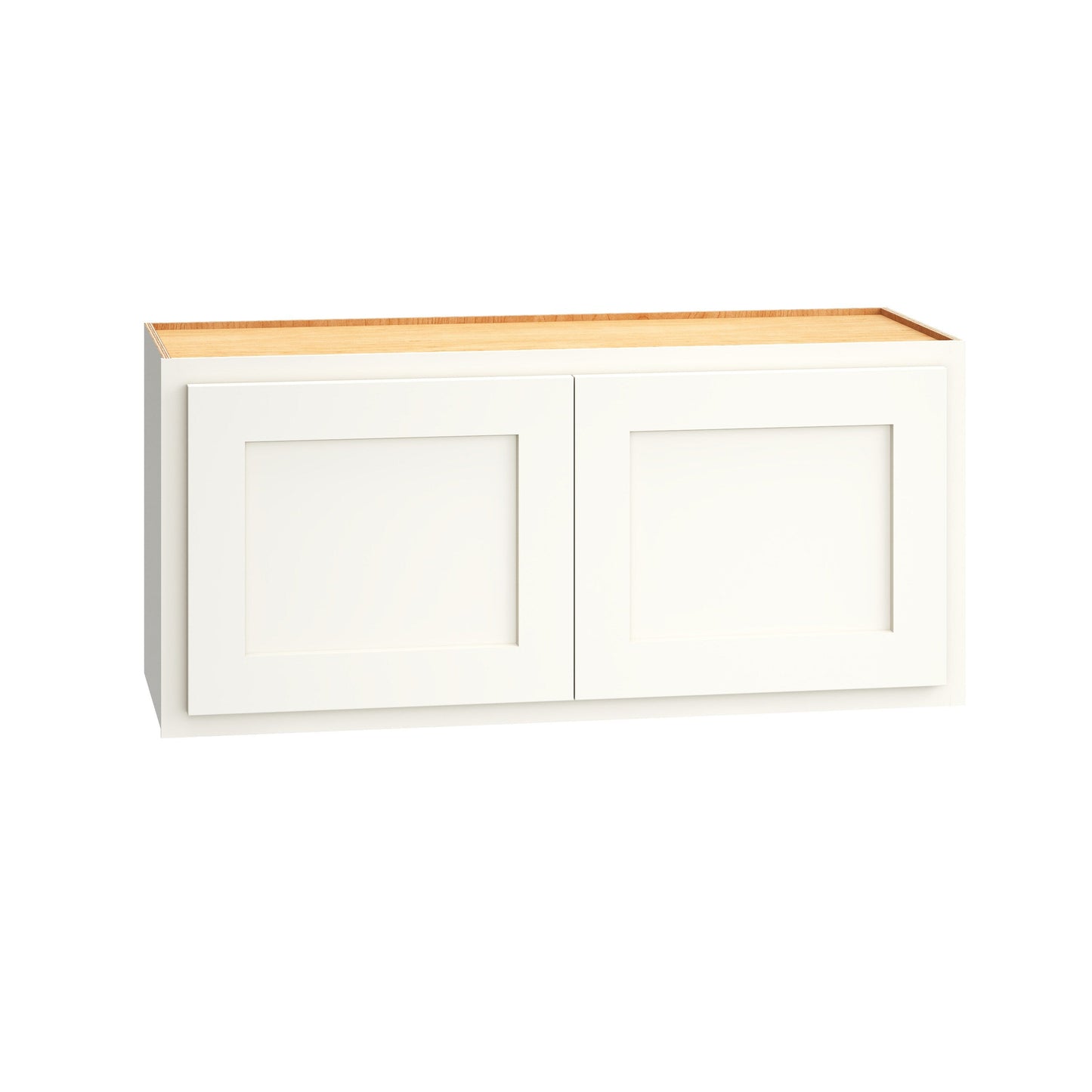 Diamond Express Jamestown 33-in W x 15-in H x 12-in D White Partial Overlay Wall Fully Assembled Plywood Cabinet (Recessed Panel Shaker Door Style)