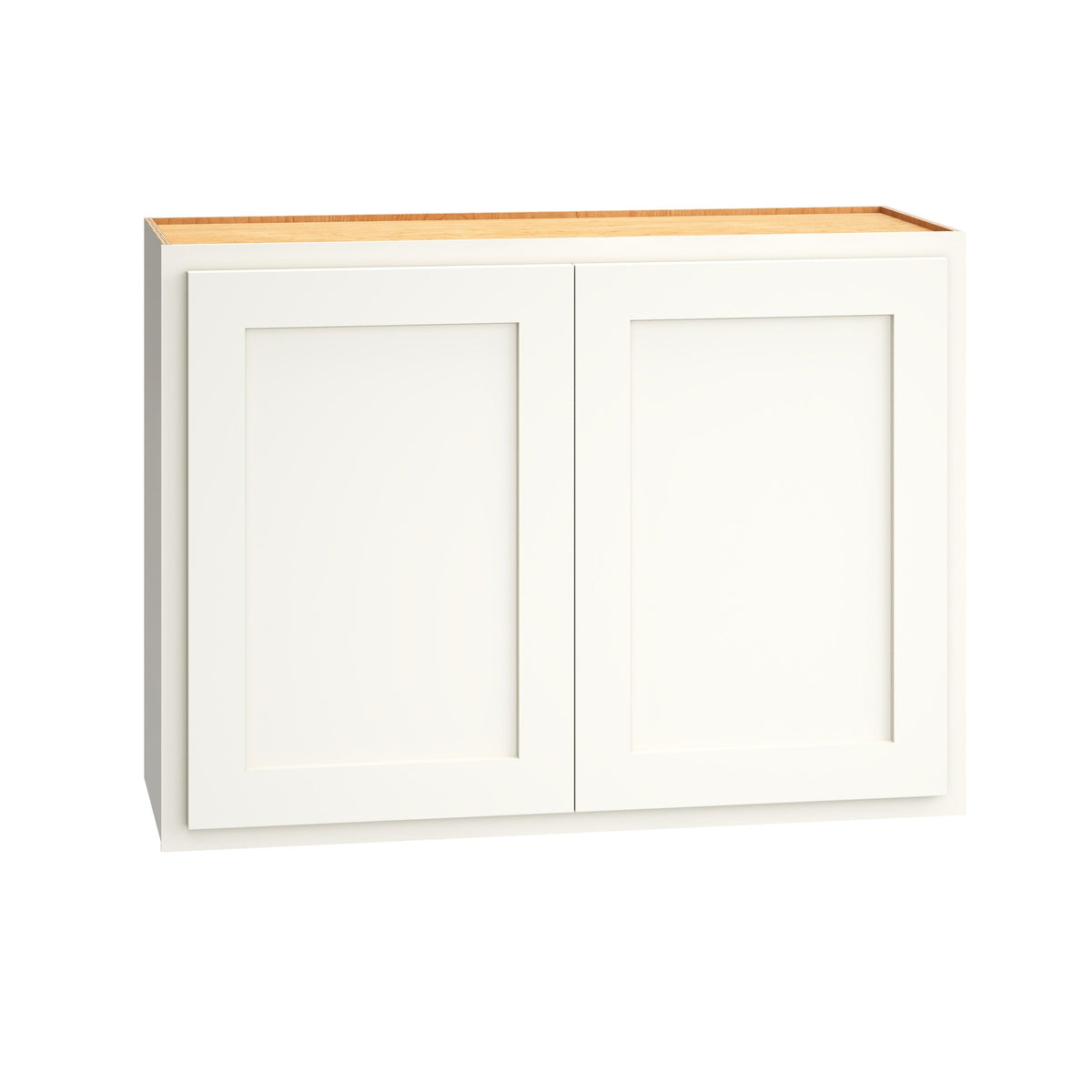 Diamond Express Jamestown 33-in W x 24-in H x 12-in D White Partial Overlay Wall Fully Assembled Plywood Cabinet (Recessed Panel Shaker Door Style)