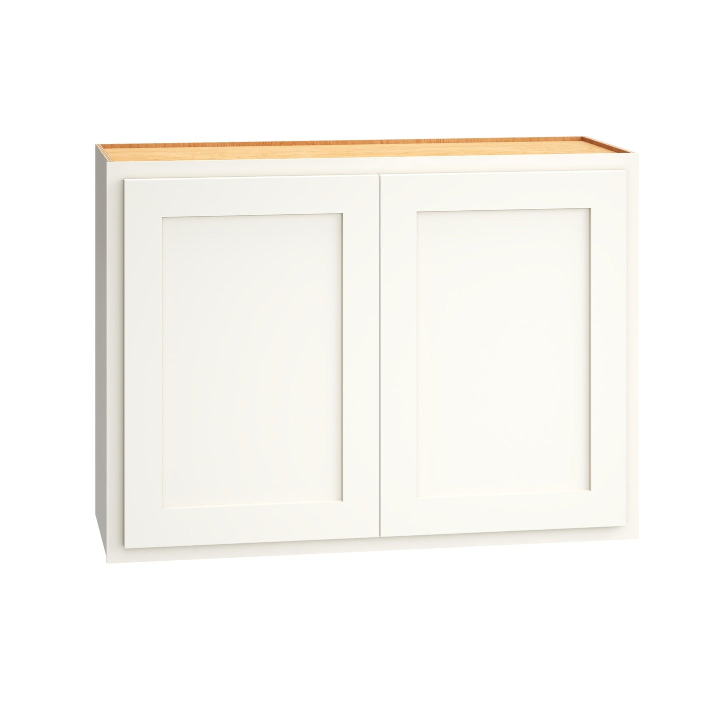 Diamond Express Jamestown 33-in W x 24-in H x 12-in D White Partial Overlay Wall Fully Assembled Plywood Cabinet (Recessed Panel Shaker Door Style)